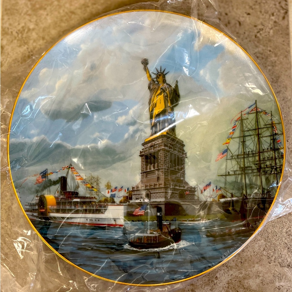 The Dedication: Armstrong’s art on porcelain. Statue of Liberty.  Numbered. NWOT